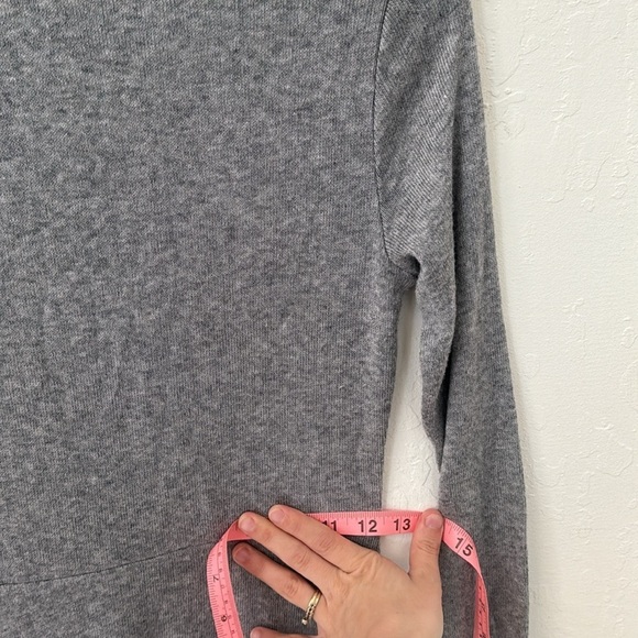 Banana Republic Gray Fine Knit Viscose Rayon Midi Maxi Slit Dress XS - Picture 8 of 9